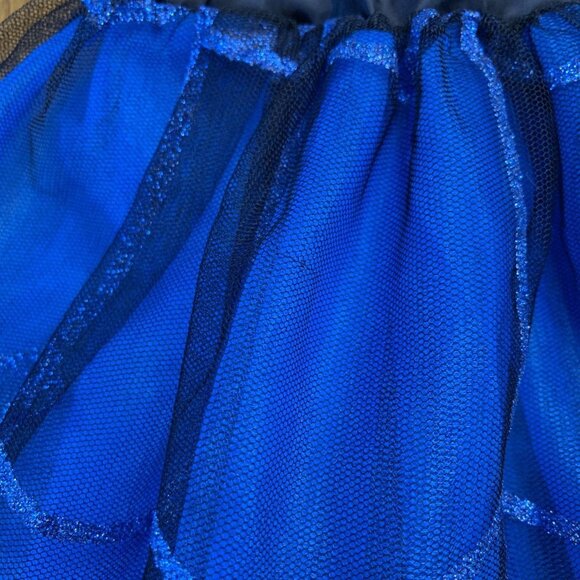Spiderweb Costume Skirt Girls 3-4 3T Black Blue Tulle Halloween Toddler Dress Up - Picture 5 of 6